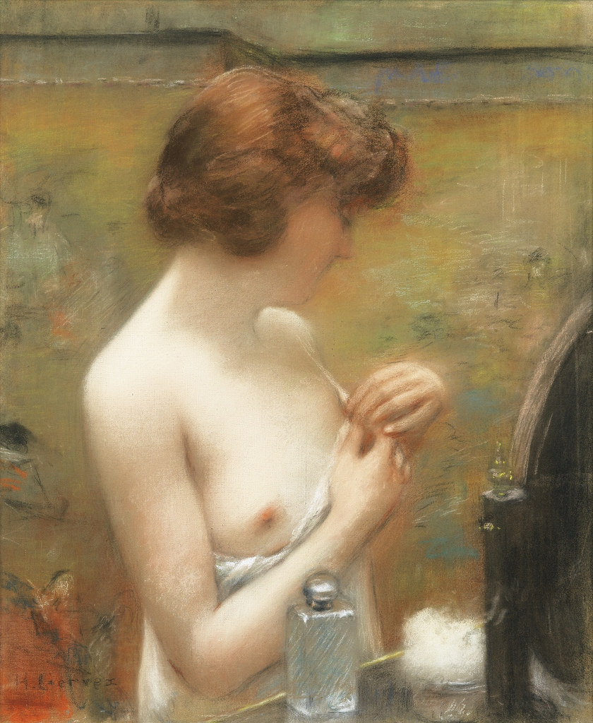 Young Woman Washing (1920) - Henri Gervex Tablo