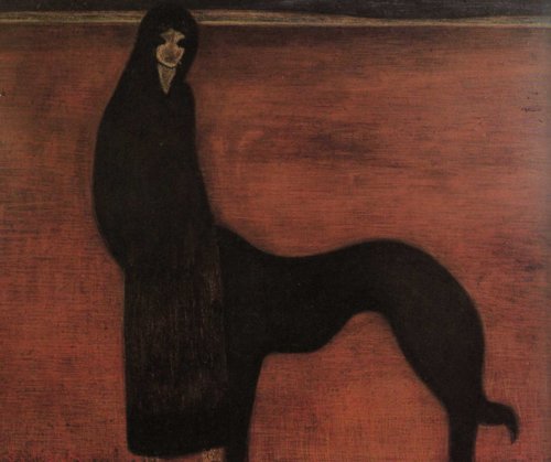 Young Woman and Dog (1913) - Léon Spilliaert Tablo