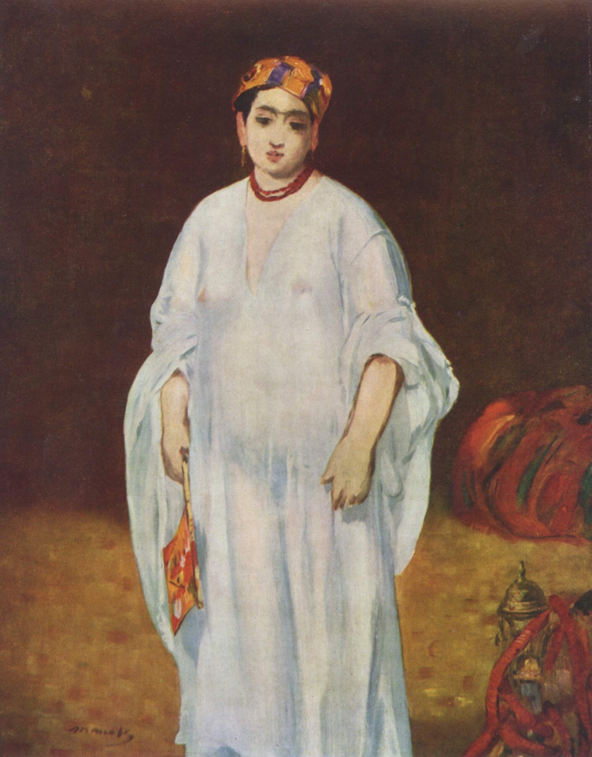 Young Woman in Oriental Garb (1871) - Edouard Manet Tablo