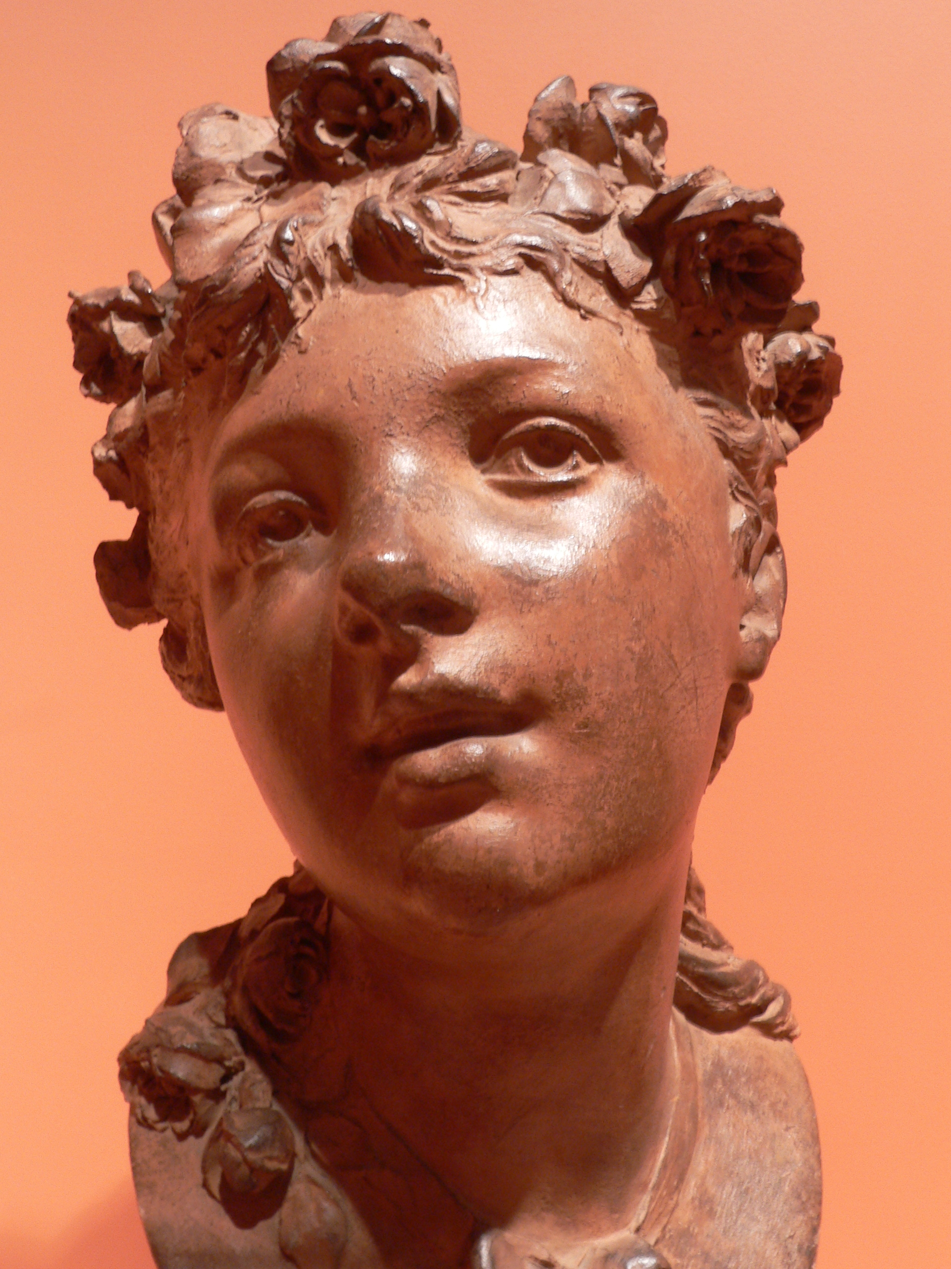 Young girl (1868) - Auguste Rodin Tablo