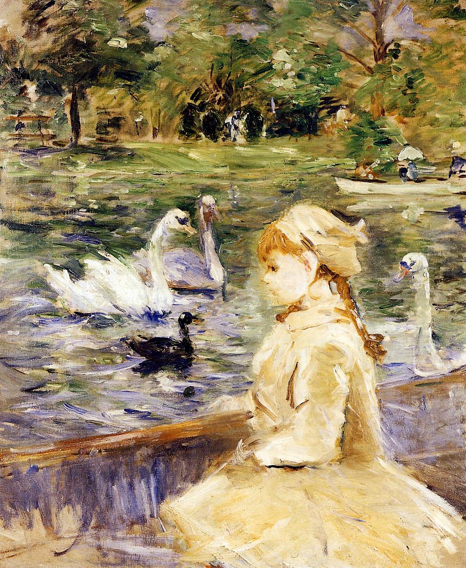 Young girl boating (1884) - Berthe Morisot Tablo