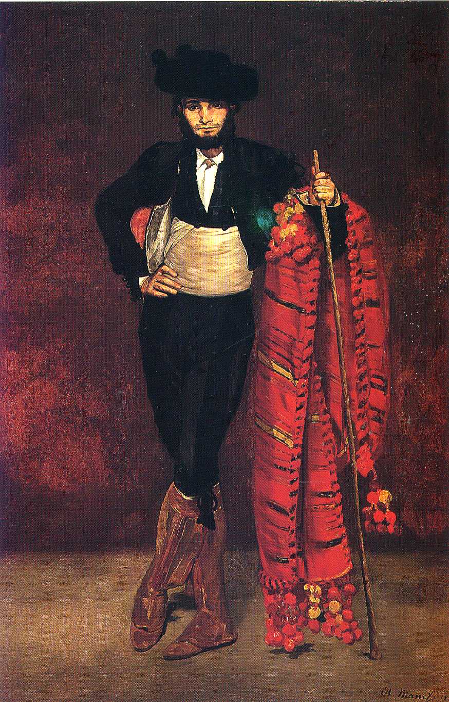 Young man in the costume of a majo (1863) - Edouard Manet Tablo