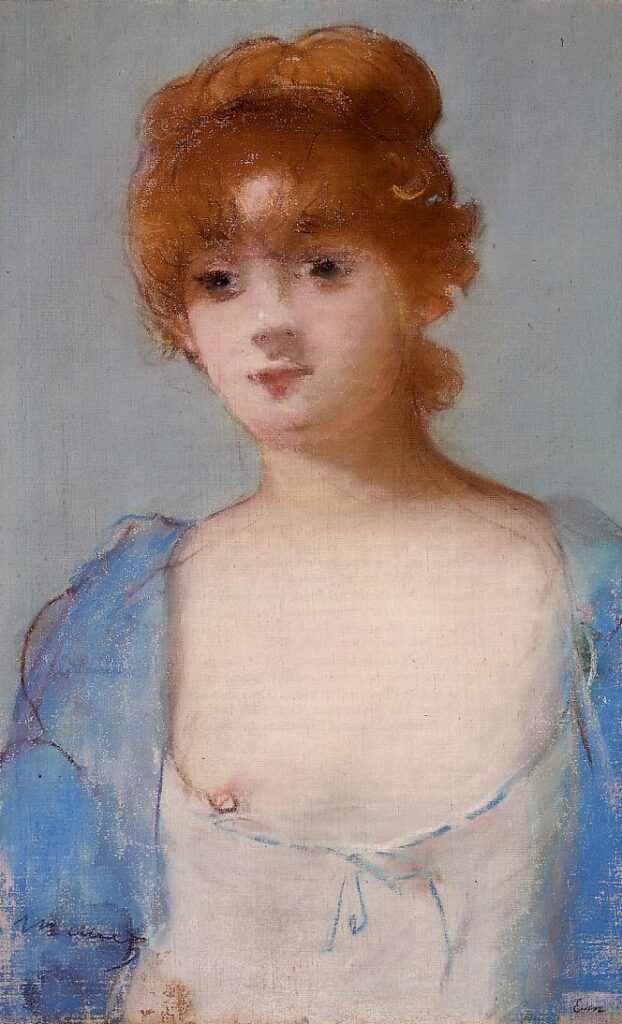 Young woman in a negligee (1882) - Edouard Manet Tablo