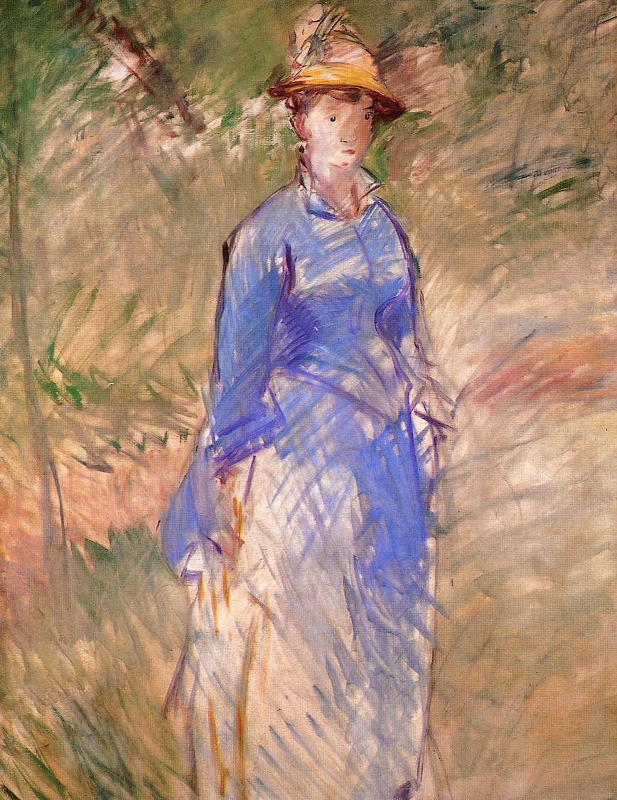 Young woman in the garden (1882) - Edouard Manet Tablo