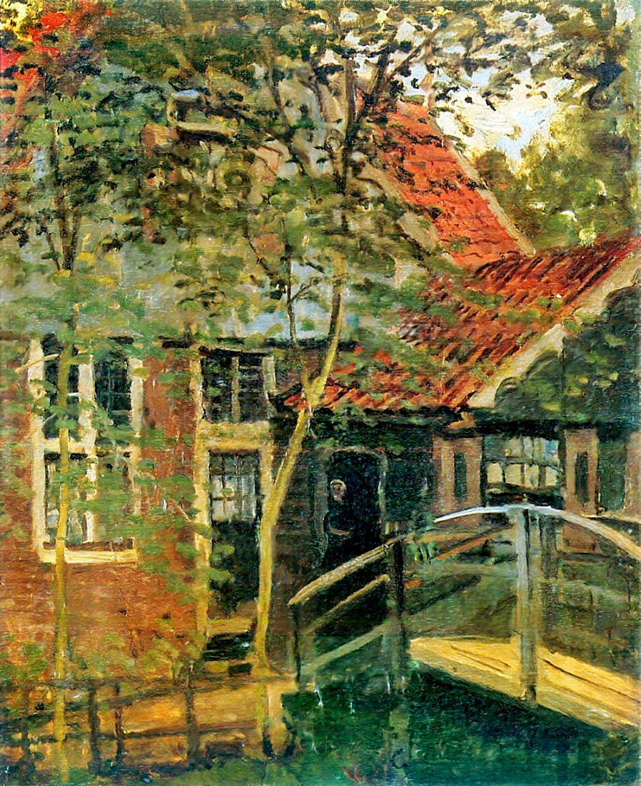 Zaandam, Little Bridge (1871) - Claude Monet Tablo