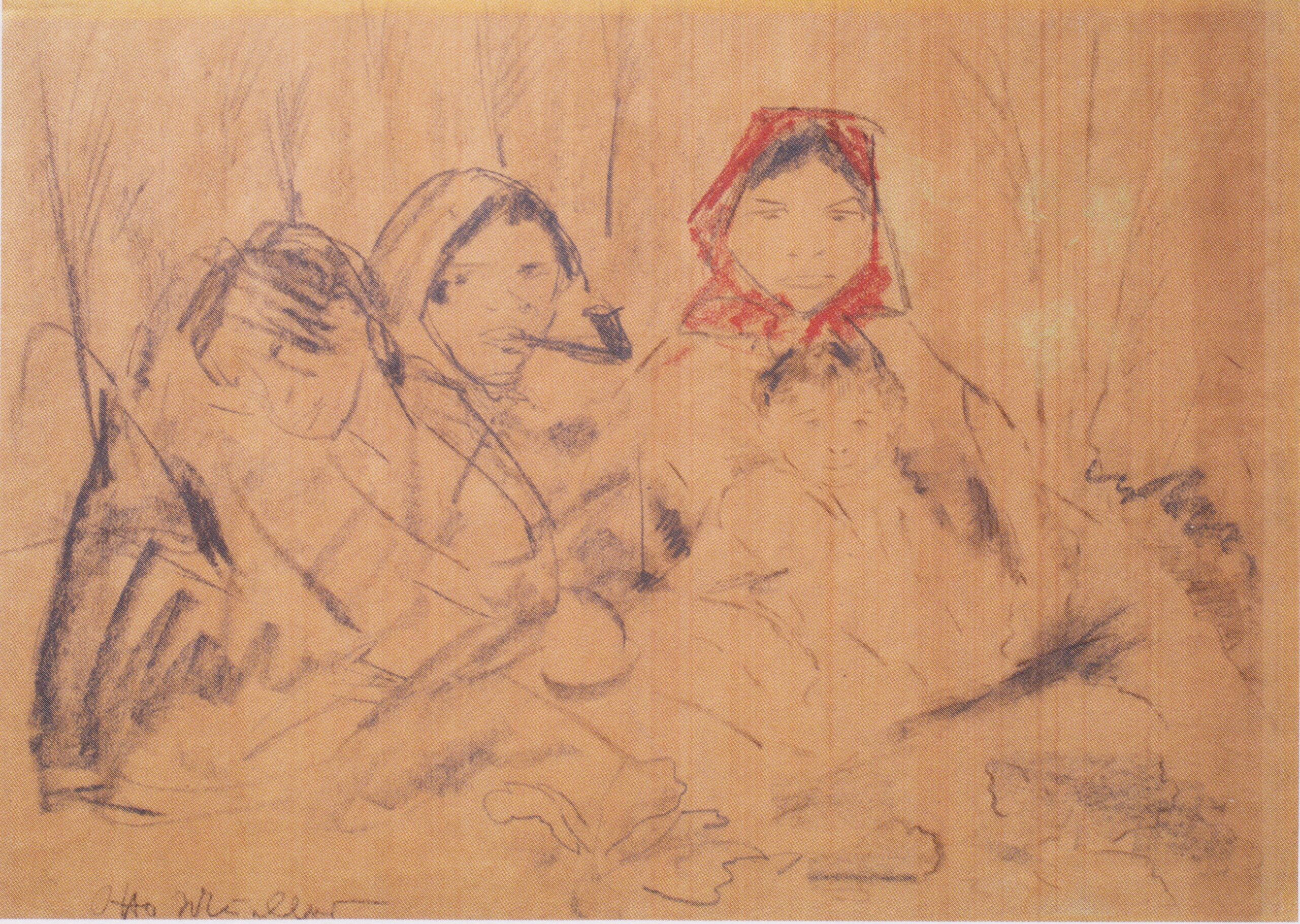 Zigeunerfamilie (1926) - Otto Mueller Tablo