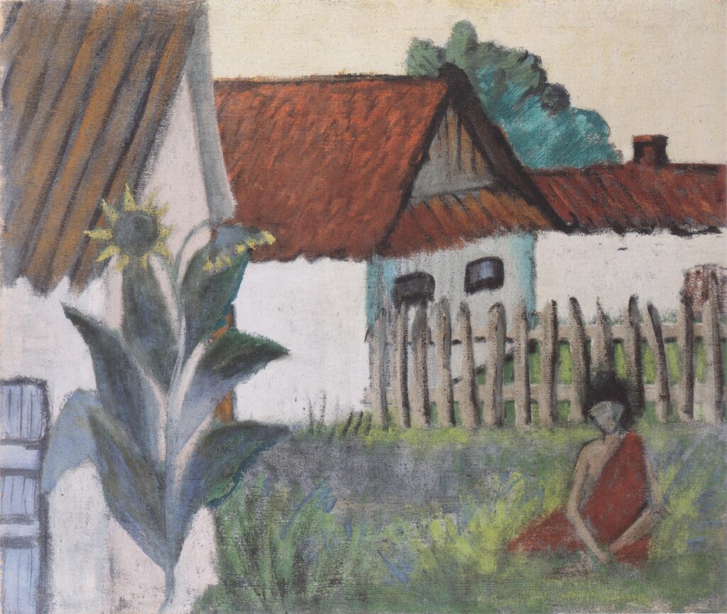 Zigeunerin Im Garten (1929) - Otto Mueller Tablo