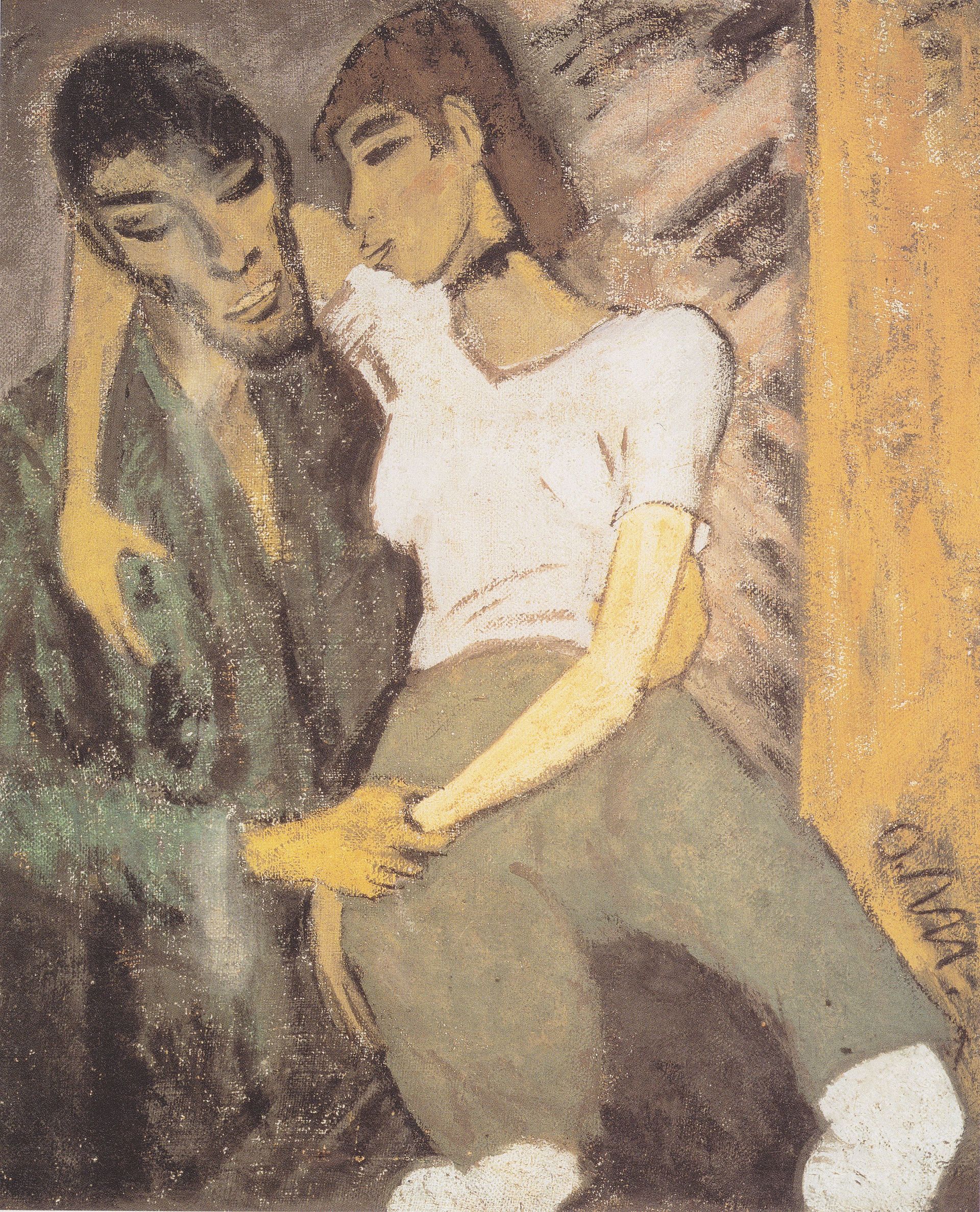 Zigeunerliebespaar (1916) - Otto Mueller Tablo