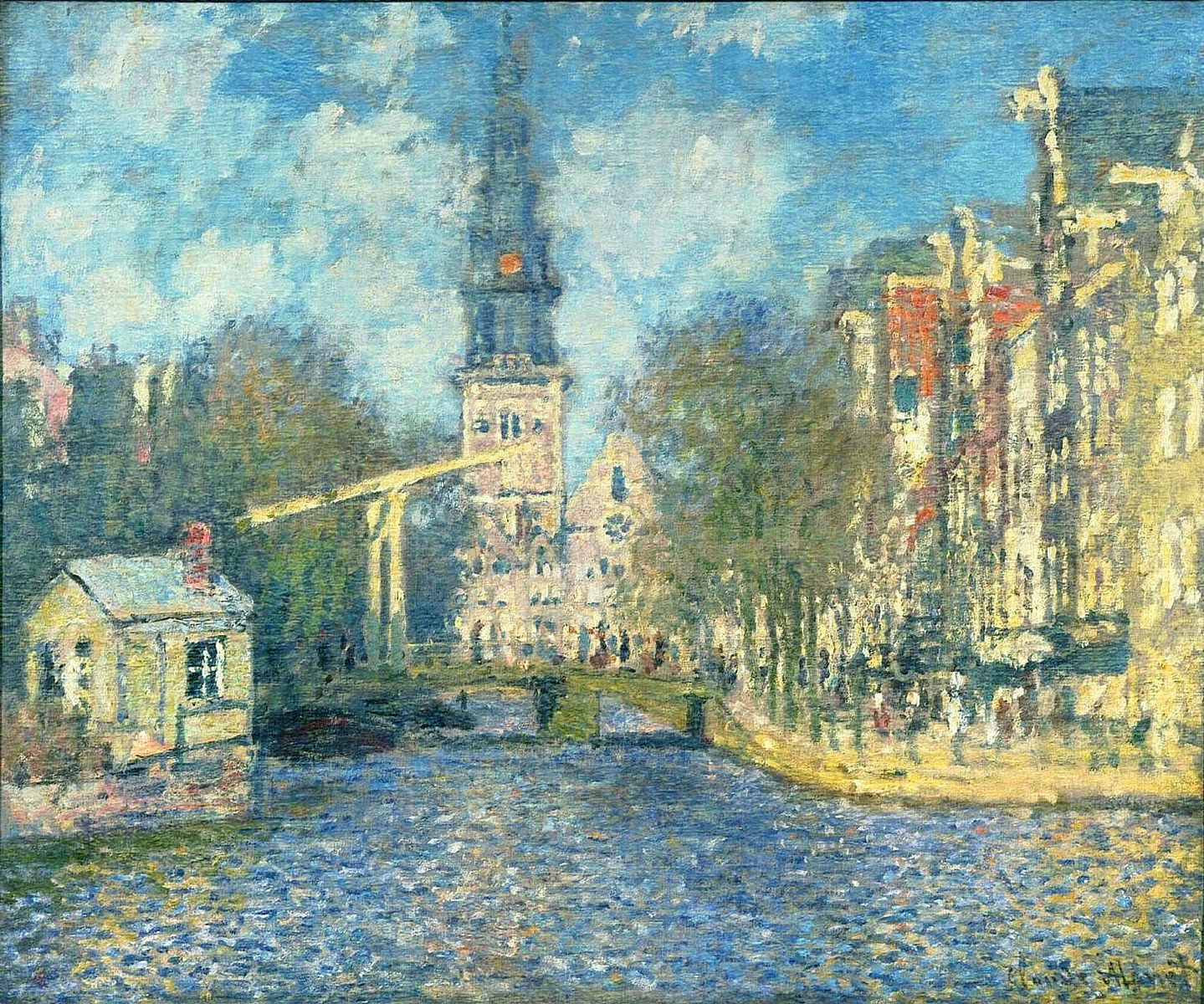 Zuiderkerk in Amsterdam (1874) - Claude Monet Tablo