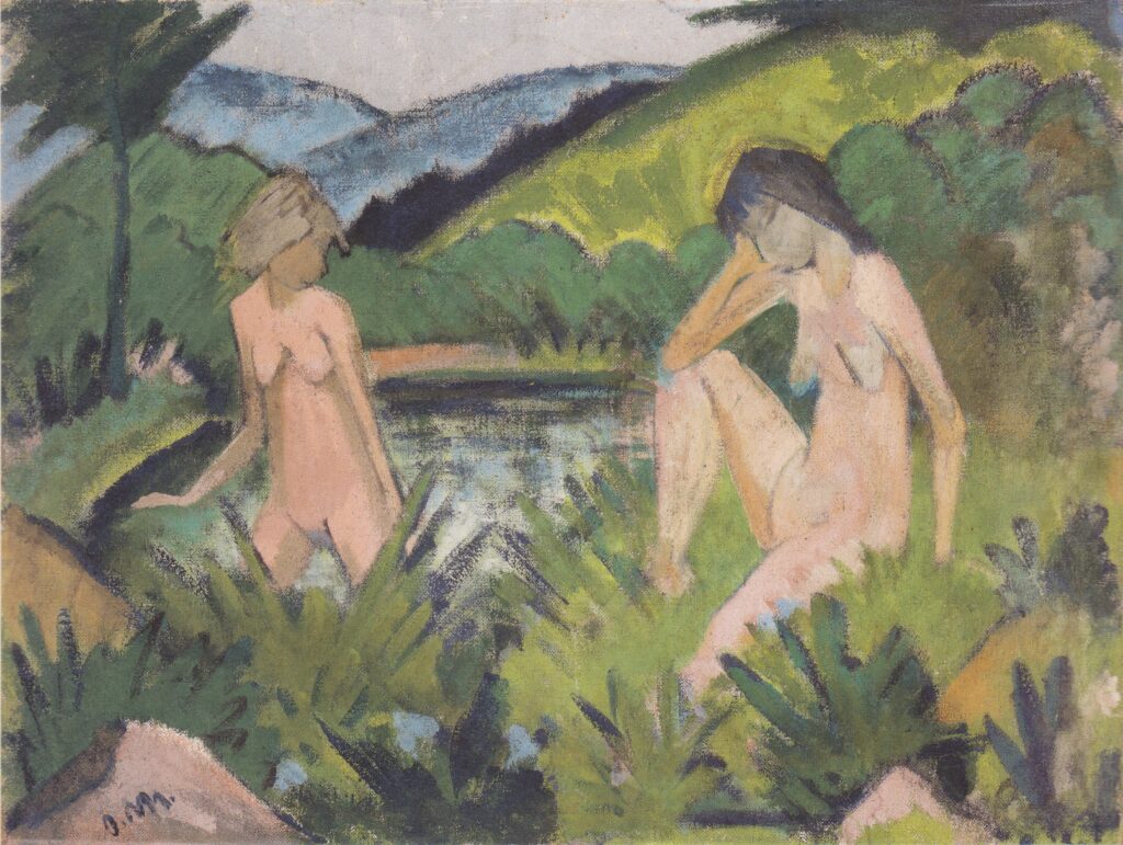 Zwei Akte Am See (1920) - Otto Mueller Tablo