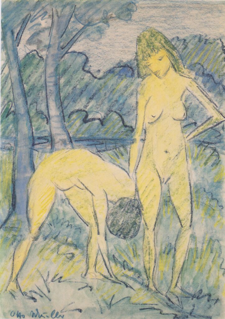 Zwei Mädchen Am Wasser (1926) - Otto Mueller Tablo