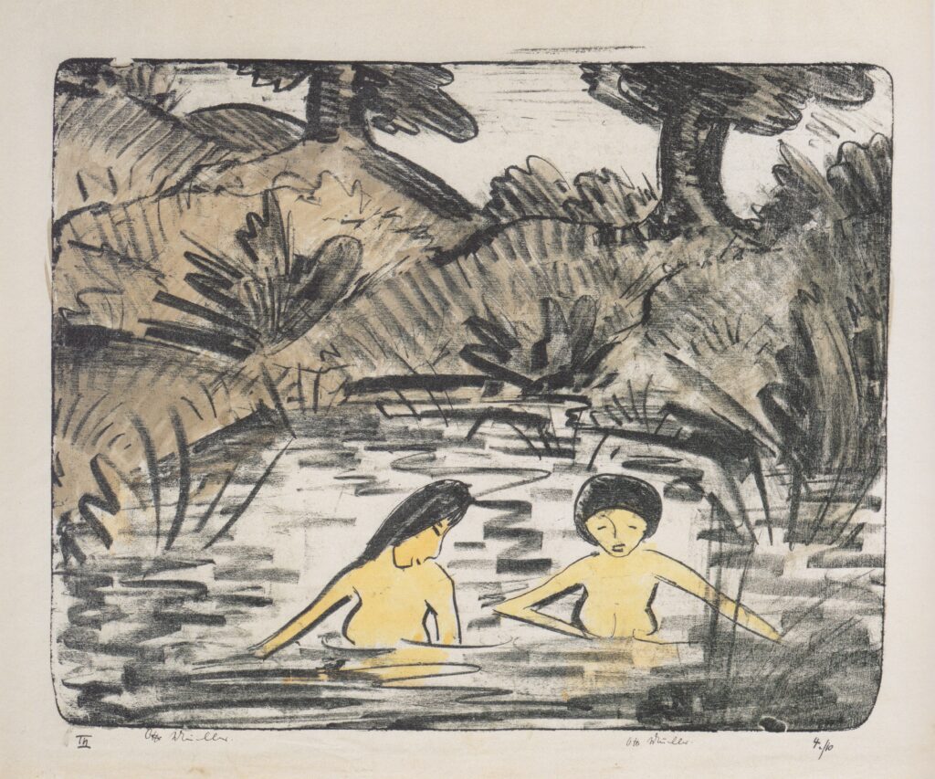 Zwei Mädchen Im Wald (1919) - Otto Mueller Tablo