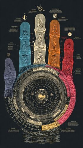 Avuç İçi Astroloji Haritası Tablo