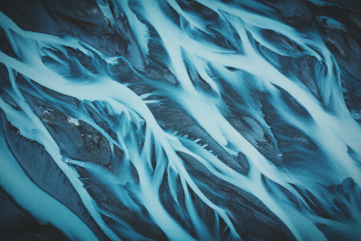 Buzul Nehri Havadan Görünüm Tablo