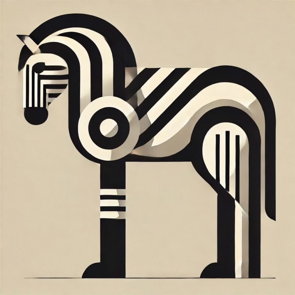 Çizgili Geometrik Zebra Tablo - kanvas ve cam tablo | Dekolata