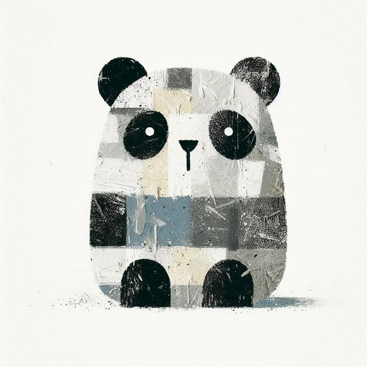 Desenli Sevimli Panda Tablo