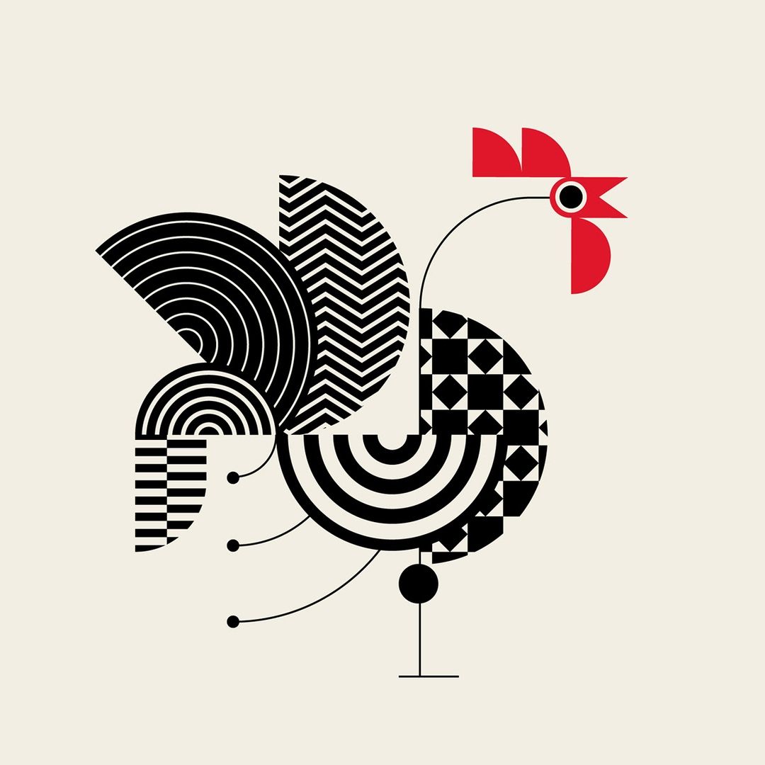 Geometrik Desenli Horoz Tablo