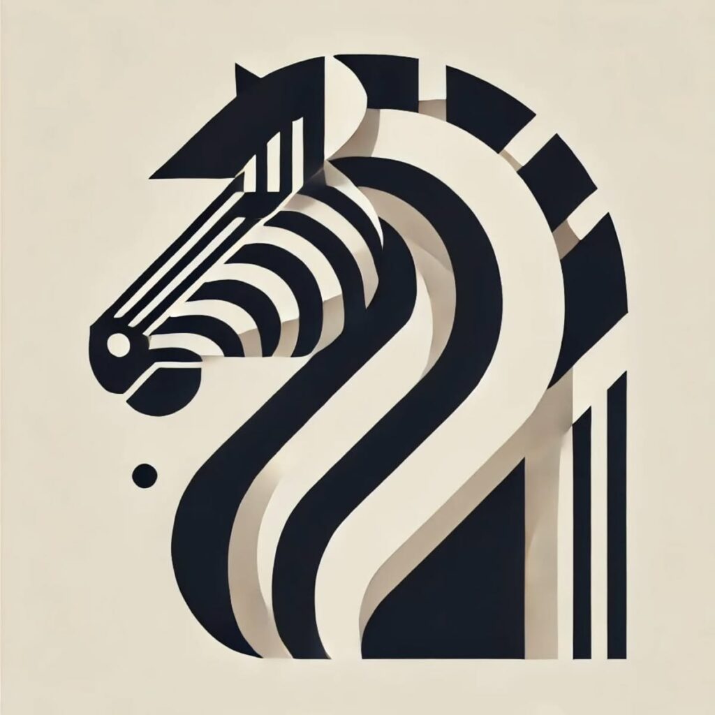 Geometrik Zebra Başı Tablo - kanvas ve cam tablo | Dekolata