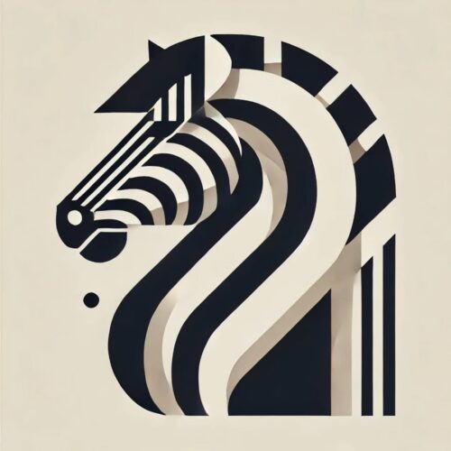 Geometrik Zebra Başı Tablo