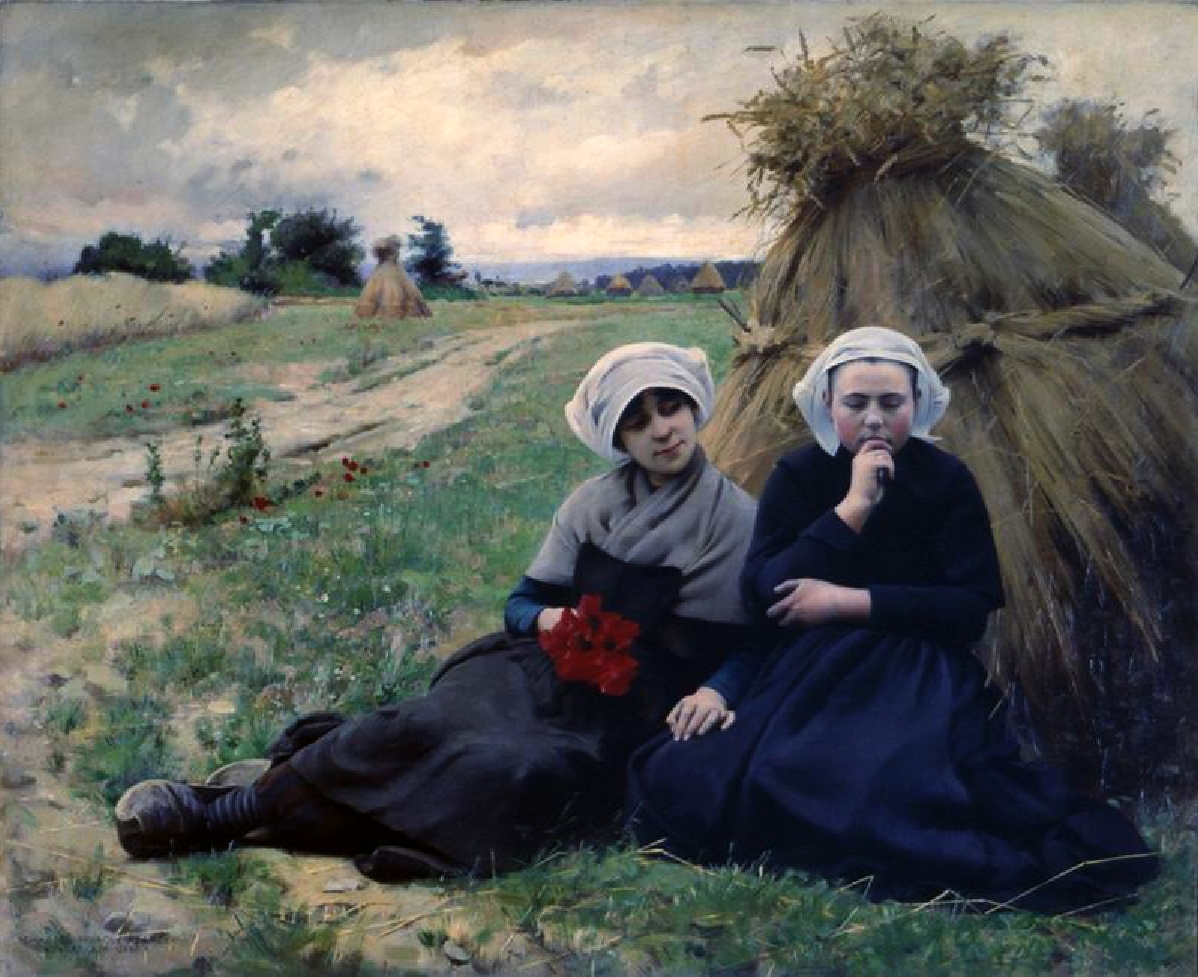 in the Poppy Field (1914) - Charles Sprague Pearce Tablo