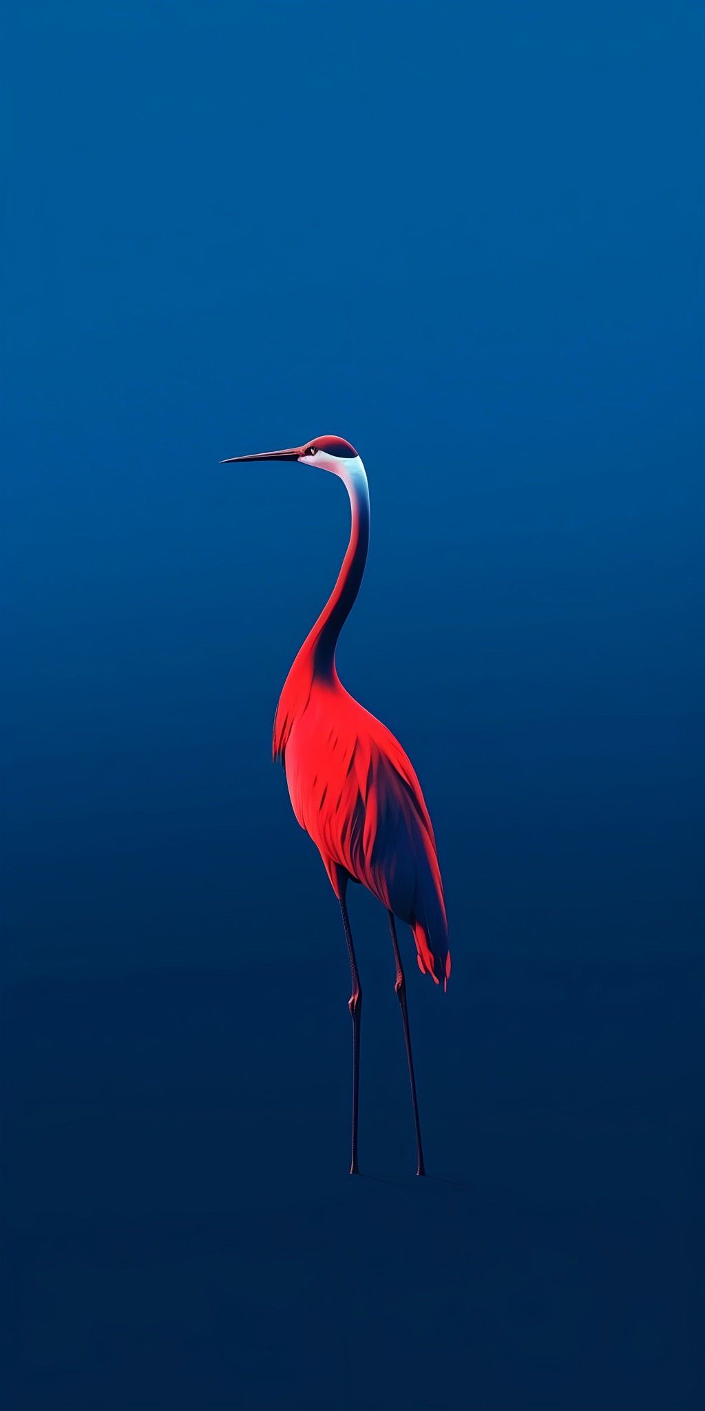 Koyu Mavide İnce Flamingo Tablo