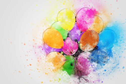 Pastel Balon Demeti Tablo