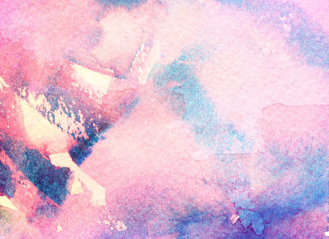 Pembe Mavi Suluboya Doku Tablo