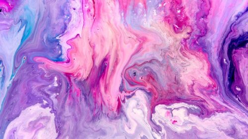Pembe Mor Sıvı Mermer Deseni Tablo