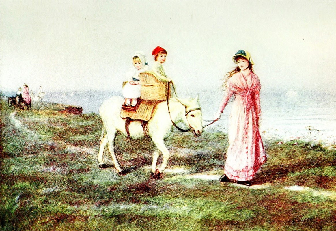 Sahilde Eşekli Yolculuk Tablo