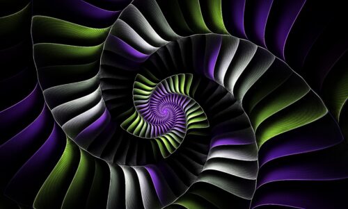 Spiral Dalga Soyut Tablo
