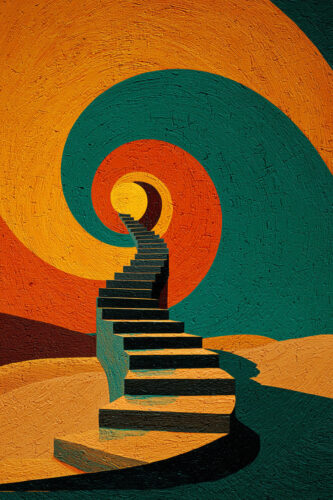 Spiral Merdiven Tablo