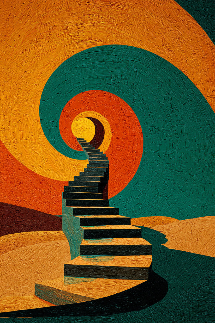 Spiral Merdiven Tablo