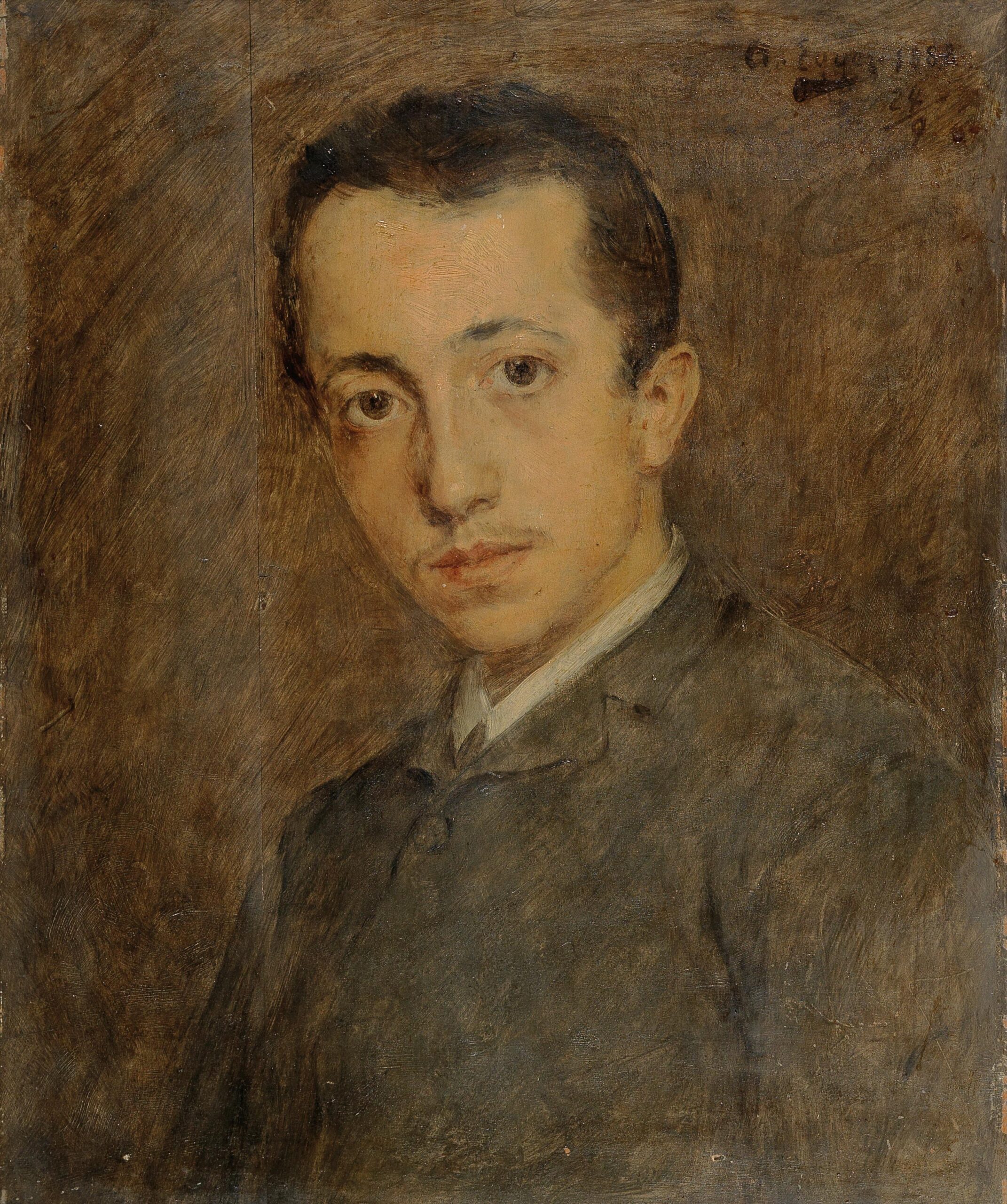 the Brother of the Artist, Eduard Egger (1888) - Albin Egger-Lienz Tablo