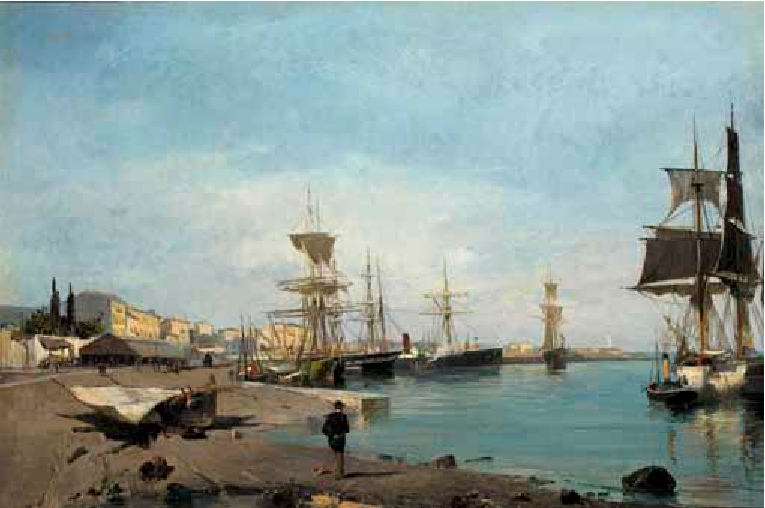Admiring the ships - Konstantinos Volanakis Tablo