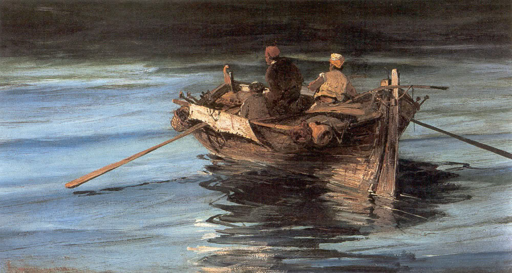 Fishing boat - Konstantinos Volanakis Tablo