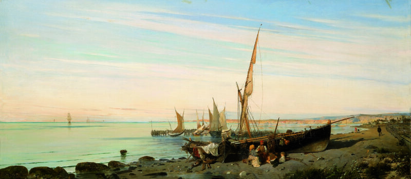 Fishing boats - Konstantinos Volanakis Tablo
