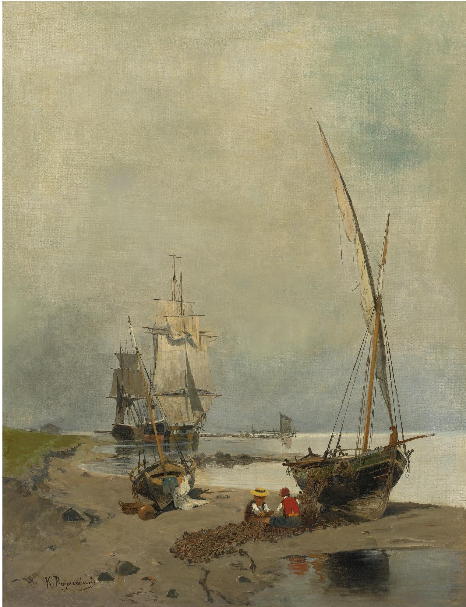 Mending the nets - Konstantinos Volanakis Tablo