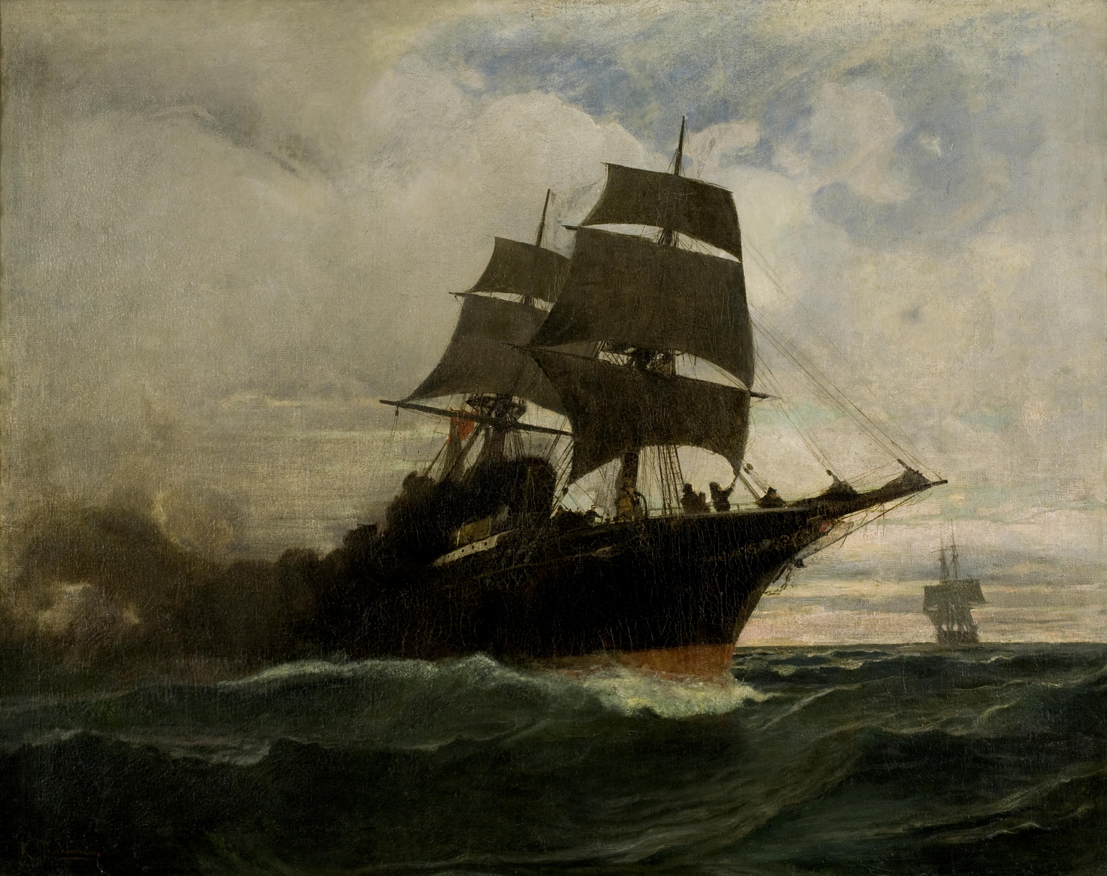 Surging through the seas - Konstantinos Volanakis Tablo