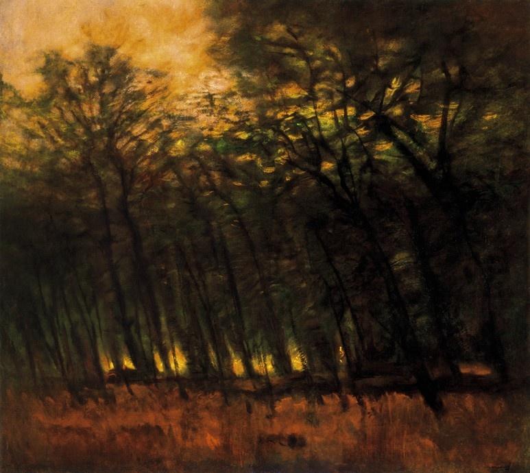 Fires in the Forest (1910) - Laszlo Mednyanszky Tablo