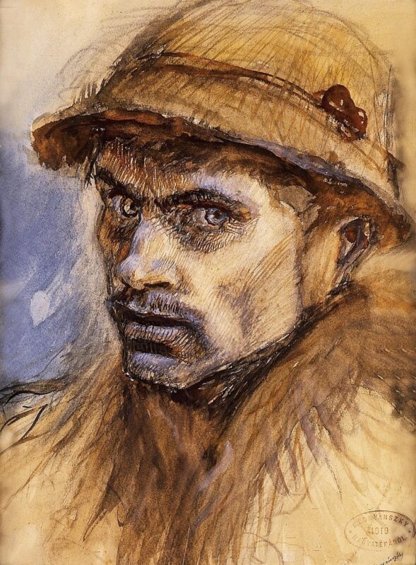 Head of a Tramp - Laszlo Mednyanszky Tablo