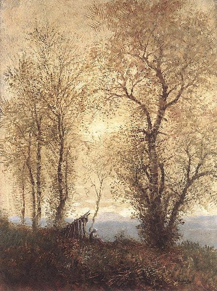 Landscape at Autumn (1890) - Laszlo Mednyanszky Tablo