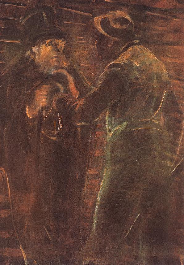 Mugging (1913) - Laszlo Mednyanszky Tablo