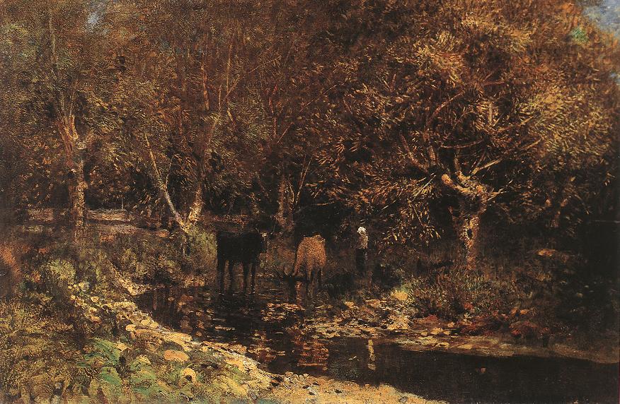 Osiery with Cows (1880) - Laszlo Mednyanszky Tablo