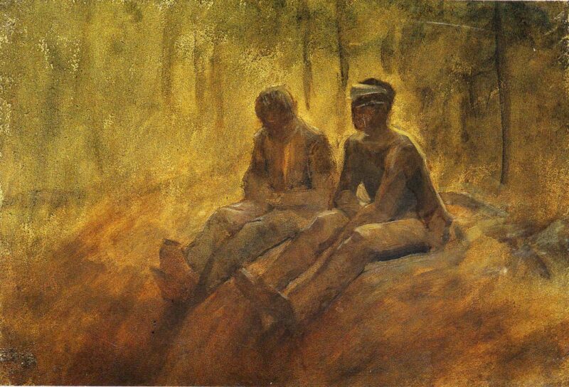 Resting Vagabonds (1914) - Laszlo Mednyanszky Tablo