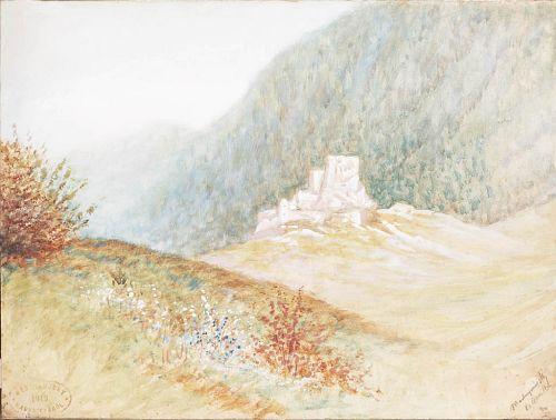 Ruins of a Castle - Laszlo Mednyanszky Tablo