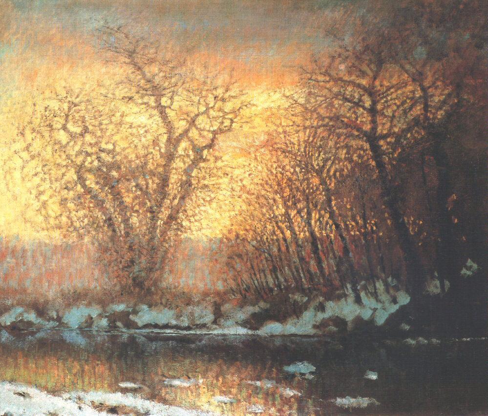 Snow melting (1899) - Laszlo Mednyanszky Tablo