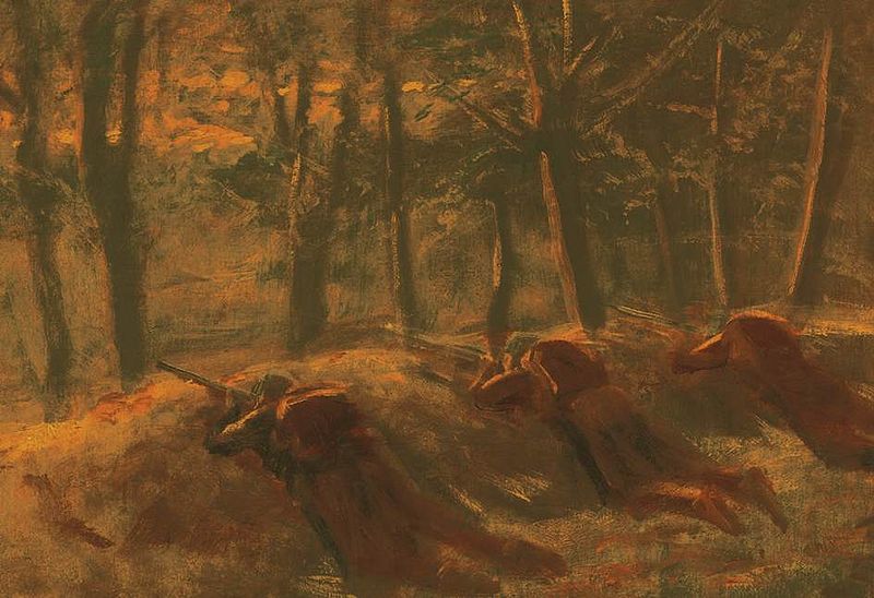 Soldiers (1918) - Laszlo Mednyanszky Tablo