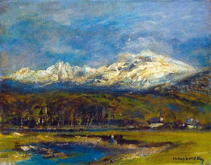 Tarn in the Tatra - Laszlo Mednyanszky Tablo
