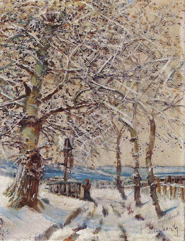 Trees with Hoar frost (1892) - Laszlo Mednyanszky Tablo