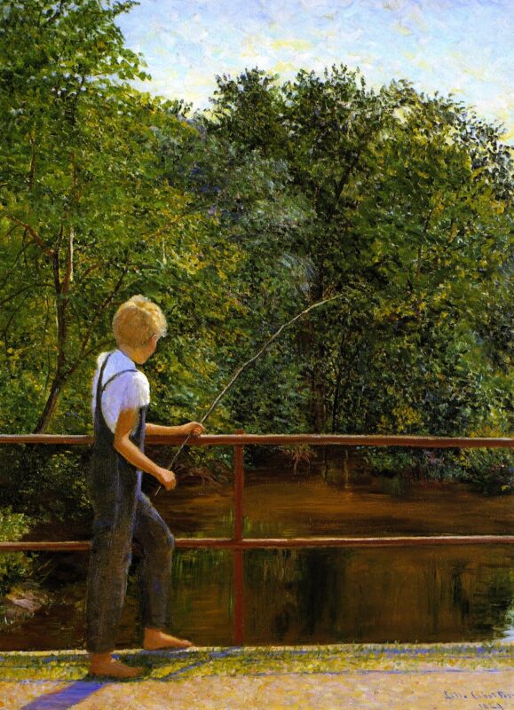 Boy Fishing (1929) - Lilla Cabot Perry Tablo